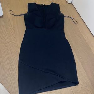 Missguided Deep V-Neck Mini Dress